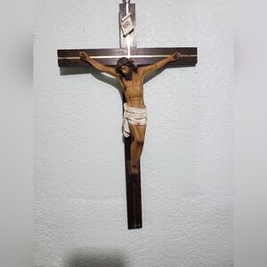 Wooden Crucifix with Jesus Figure